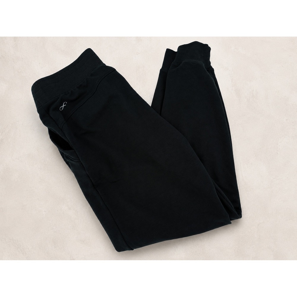 Freely Jogger Pants Women XS Black Ribbed Waistband Athletic Activewear